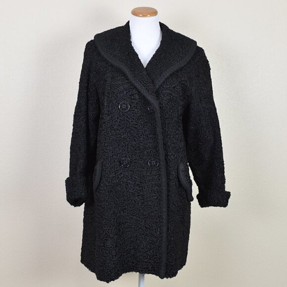 Vintage Furs By Leo Diutsh Black Coat - Picture 1 of 13